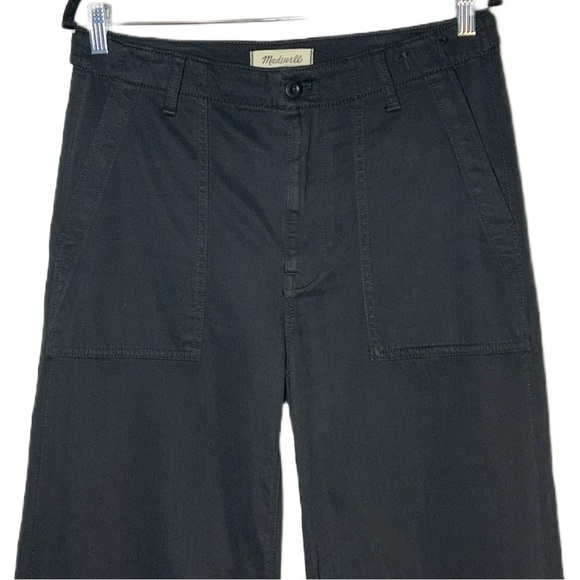 NEW Madewell Low-Slung Baggy Utility Pants in Almost Black, 4-Pockets, Size 27 - Picture 8 of 16